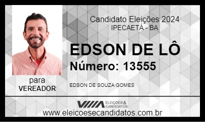 Candidato EDSON DE LÔ 2024 - IPECAETÁ - Eleições