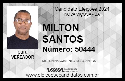 Candidato MILTON SANTOS 2024 - NOVA VIÇOSA - Eleições