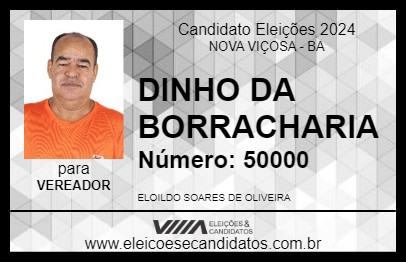 Candidato IDINHO DA BORRACHARIA 2024 - NOVA VIÇOSA - Eleições