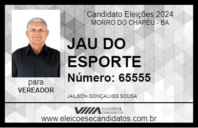 Candidato JAU DO ESPORTE 2024 - MORRO DO CHAPÉU - Eleições