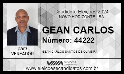 Candidato GEAN CARLOS 2024 - NOVO HORIZONTE - Eleições