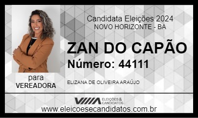 Candidato ZAN DO CAPÃO 2024 - NOVO HORIZONTE - Eleições