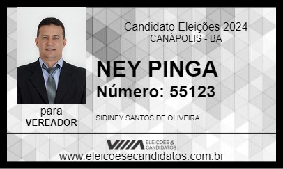 Candidato NEY PINGA 2024 - CANÁPOLIS - Eleições