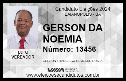 Candidato GERSON DA NOEMIA 2024 - BAIANÓPOLIS - Eleições