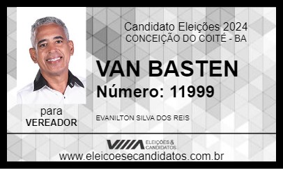 Candidato VAN BASTEN 2024 - CONCEIÇÃO DO COITÉ - Eleições