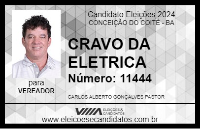 Candidato CRAVO DA ELETRICA 2024 - CONCEIÇÃO DO COITÉ - Eleições