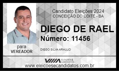 Candidato DIEGO DE RAEL 2024 - CONCEIÇÃO DO COITÉ - Eleições