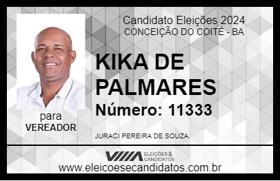 Candidato KIKA DE PALMARES 2024 - CONCEIÇÃO DO COITÉ - Eleições