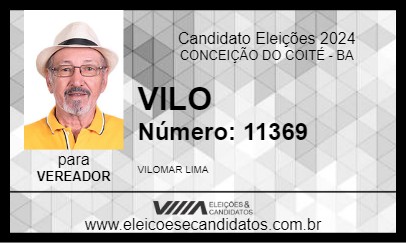 Candidato VILO 2024 - CONCEIÇÃO DO COITÉ - Eleições