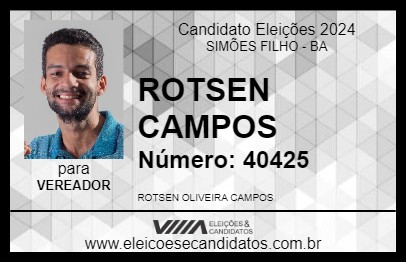 Candidato ROTSEN CAMPOS 2024 - SIMÕES FILHO - Eleições