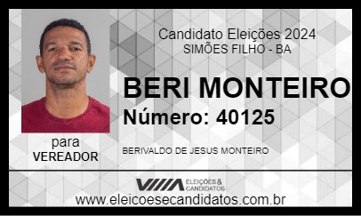 Candidato BERI MONTEIRO 2024 - SIMÕES FILHO - Eleições