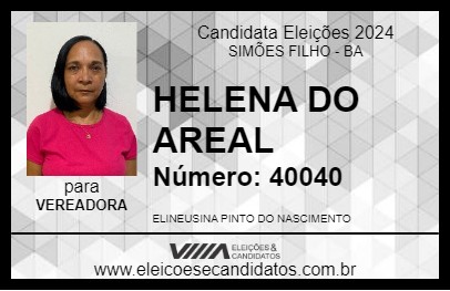 Candidato HELENA DO AREAL 2024 - SIMÕES FILHO - Eleições