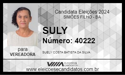 Candidato SULY  2024 - SIMÕES FILHO - Eleições