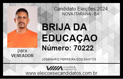 Candidato BRIJA DA EDUCAÇAO 2024 - NOVA ITARANA - Eleições