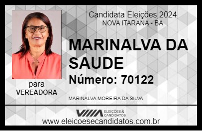 Candidato MARINALVA DA SAUDE 2024 - NOVA ITARANA - Eleições