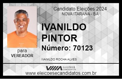 Candidato IVANILDO PINTOR 2024 - NOVA ITARANA - Eleições