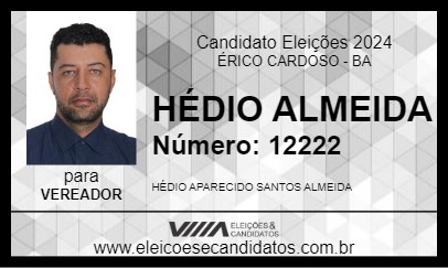 Candidato HÉDIO ALMEIDA 2024 - ÉRICO CARDOSO - Eleições