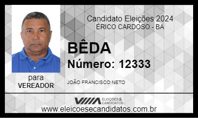 Candidato BÊDA 2024 - ÉRICO CARDOSO - Eleições