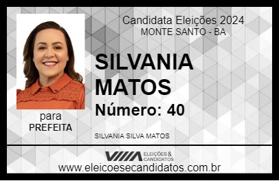 Candidato SILVANIA MATOS 2024 - MONTE SANTO - Eleições