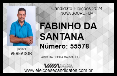 Candidato FABINHO DA SANTANA  2024 - NOVA SOURE - Eleições