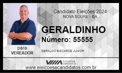 Candidato GERALDINHO 2024 - NOVA SOURE - Eleições