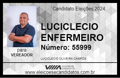 Candidato LUCICLECIO ENFERMEIRO 2024 - NOVA SOURE - Eleições