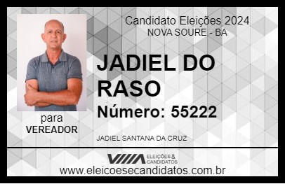 Candidato JADIEL DO RASO 2024 - NOVA SOURE - Eleições