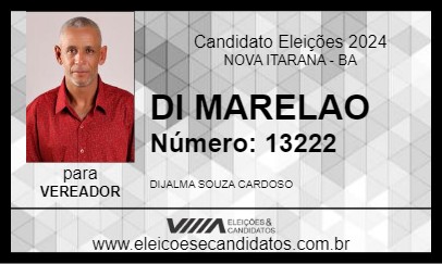 Candidato DI MARELAO 2024 - NOVA ITARANA - Eleições