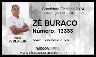 Candidato ZÉ BURACO 2024 - CONCEIÇÃO DO COITÉ - Eleições