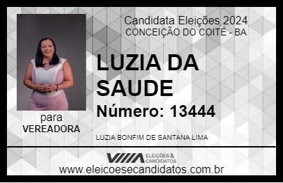 Candidato LUZIA DA SAUDE 2024 - CONCEIÇÃO DO COITÉ - Eleições