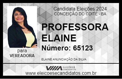 Candidato PROFESSORA ELAINE 2024 - CONCEIÇÃO DO COITÉ - Eleições