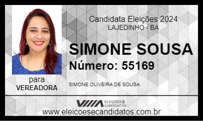 Candidato SIMONE SOUSA 2024 - LAJEDINHO - Eleições