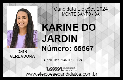 Candidato KARINE DO JARDIN 2024 - MONTE SANTO - Eleições