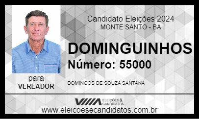 Candidato DOMINGUINHOS 2024 - MONTE SANTO - Eleições