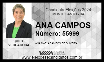 Candidato ANA CAMPOS 2024 - MONTE SANTO - Eleições