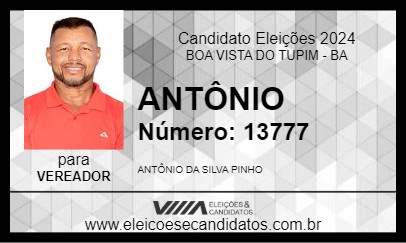 Candidato ANTÔNIO 2024 - BOA VISTA DO TUPIM - Eleições