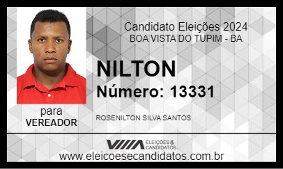 Candidato NILTON 2024 - BOA VISTA DO TUPIM - Eleições