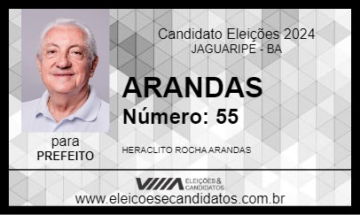 Candidato ARANDAS 2024 - JAGUARIPE - Eleições