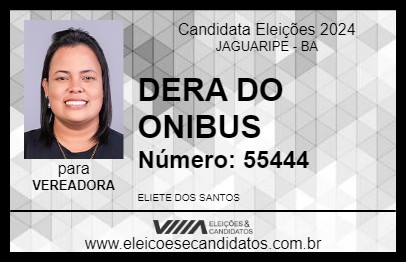 Candidato DERA DO ONIBUS 2024 - JAGUARIPE - Eleições