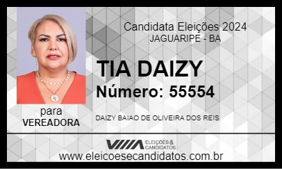 Candidato TIA DAIZY 2024 - JAGUARIPE - Eleições