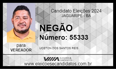 Candidato NEGÃO 2024 - JAGUARIPE - Eleições