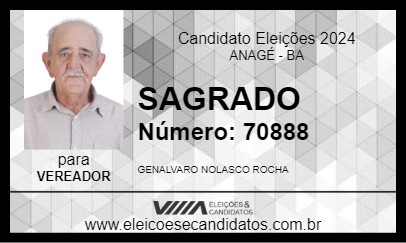 Candidato SAGRADO 2024 - ANAGÉ - Eleições