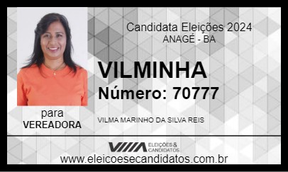 Candidato VILMINHA 2024 - ANAGÉ - Eleições