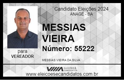 Candidato MESSIAS VIEIRA 2024 - ANAGÉ - Eleições