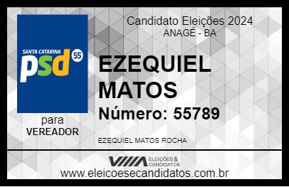 Candidato EZEQUIEL MATOS 2024 - ANAGÉ - Eleições