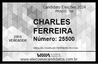 Candidato CHARLES FERREIRA 2024 - PRADO - Eleições