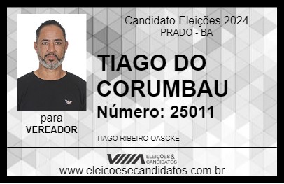 Candidato TIAGO DO CORUMBAU 2024 - PRADO - Eleições