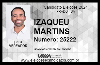 Candidato IZAQUEU MARTINS 2024 - PRADO - Eleições