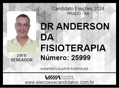 Candidato DR ANDERSON DA FISIOTERAPIA 2024 - PRADO - Eleições