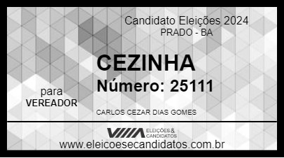 Candidato CEZINHA 2024 - PRADO - Eleições